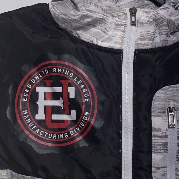 ECKO Unlimited Men's Black & Gray Zip Up Sleeveless Hoodie Vest Size S - Picture 5 of 11